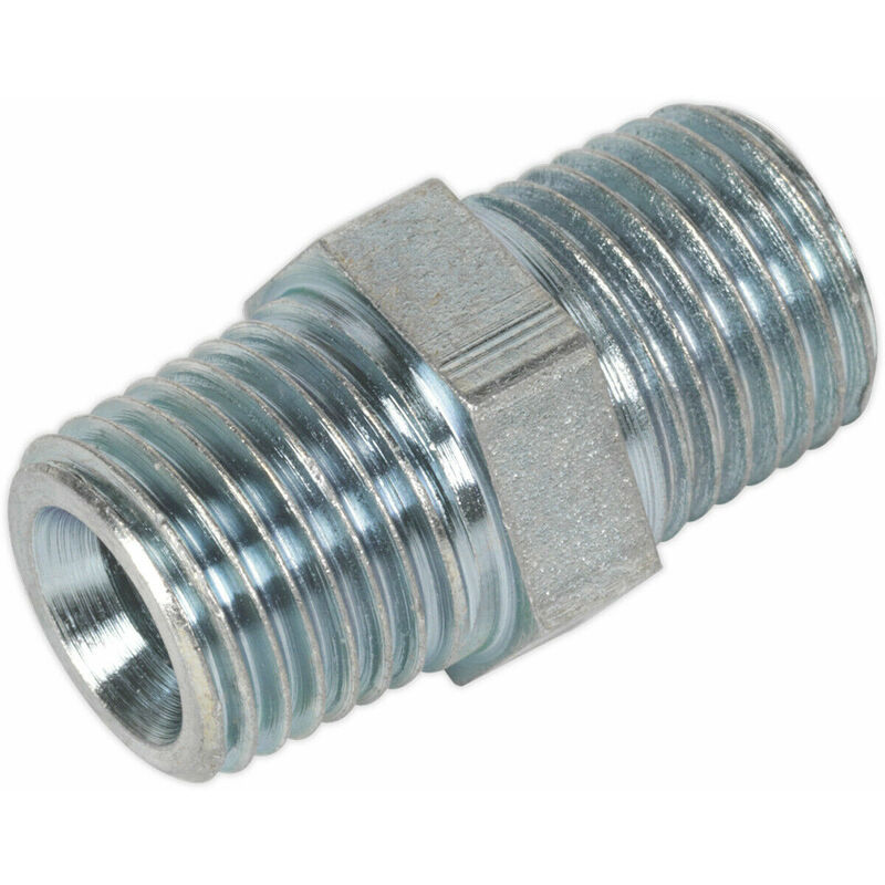 Loops - 5 pack 1/4 Inch bspt Double Union - Male Thread - Airflow Hose Coupling Adaptor