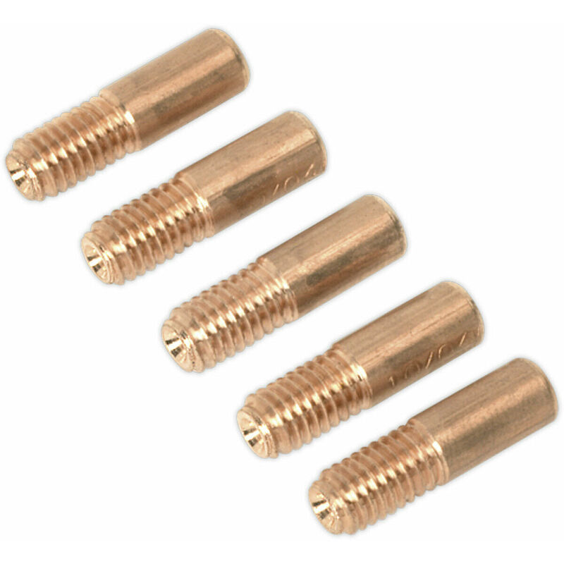 5 pack 1mm Contact Tip - Suitable for Gasless mig Welders - MB14 Torch Tip