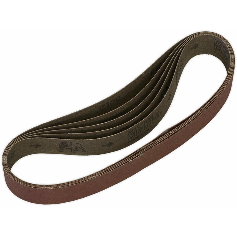 Loops - 5 pack - 30mm x 540mm Sanding Belts - 100 Grit Aluminium Oxide Cloth Backed Loop