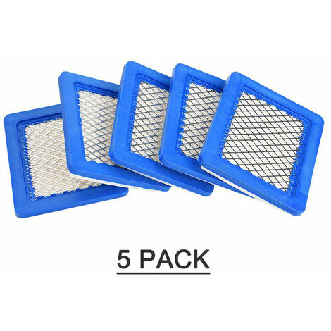 5 Pack 491588S Luftfilter, Ersatz fur Briggs Stratton 491588 4915885 Flache Air Cleaner-Patrone, Rasenmaher Luftfilter