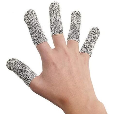 5 Pack Anti Cut Finger Protection Gloves, Fingertip Resistant, Fingerless Gloves