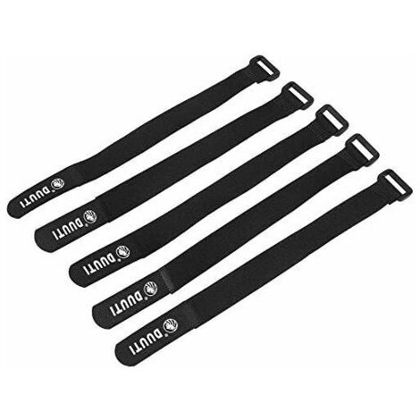 5 Pack Black Adjustable Nylon Bike Tie Down Straps