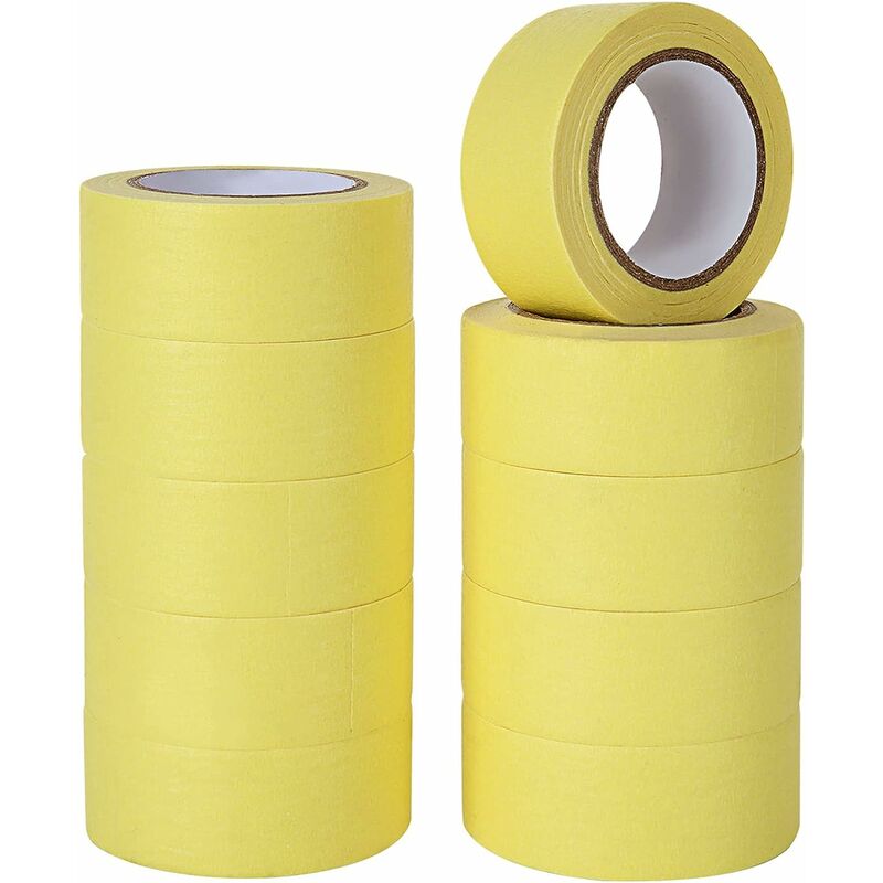 5 Pack Painting Tape, 30mm50m×5 uv Resistant Painting Tape, Painter's Masking Tape for Painting, Craft Activities - Yellow