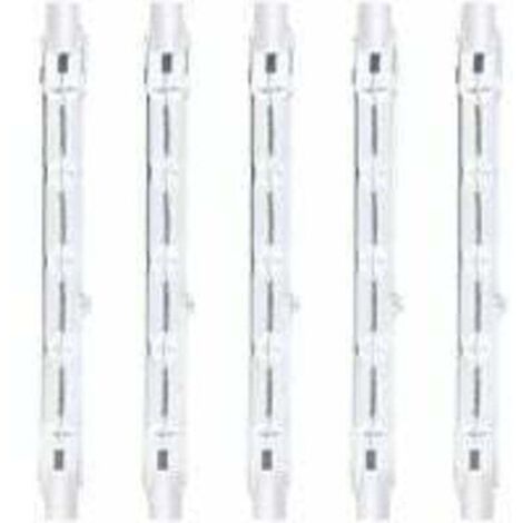 5-Pack R7S 118mm 300W Ampoule Halogène Crayon Spot halogène linéaire J118 dimmable pour l'éclairage paysager, sécurité