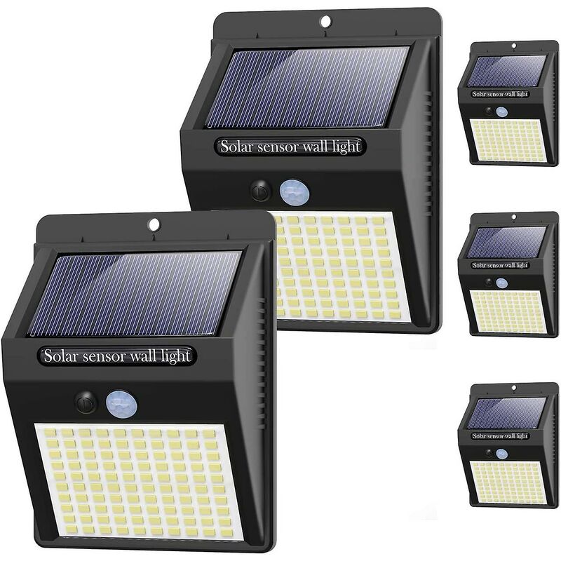 Gotrays - 5 Packs de Lumières Solaires d'Extérieur, 3 Modes de Lumières d'Extérieur avec Détecteur de Mouvement 100 Leds Imperméables