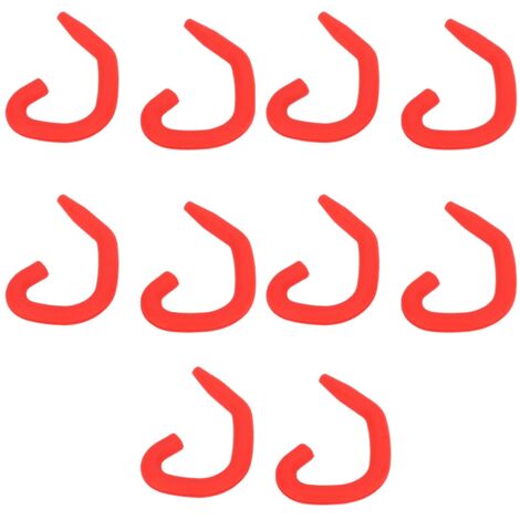 5 Paires d'Attaches en Silicone Doux pour Masques Réutilisables - Confortables, Enfants/Adultes, Rouge