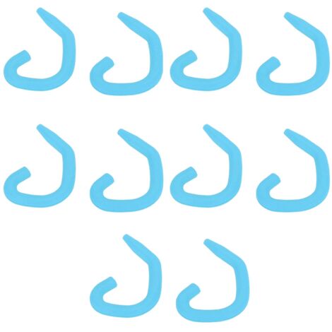 5 Paires de Cache-Oreilles en Silicone Souple Réutilisables pour Bébés et Adultes, Couleur Bleu Clair
