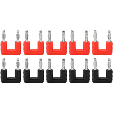 5 Paires de Connecteurs Banane Mâles J.20004 pour Câbles Haut-Parleur - Professionnel 2 Voies