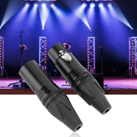 5 Paires de Connecteurs XLR 3 Broches Audio Professionnels Noir