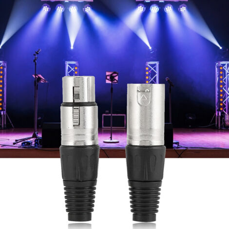 5 Paires de Connecteurs XLR Mâle-Femelle pour Microphone avec Alimentation Phantom