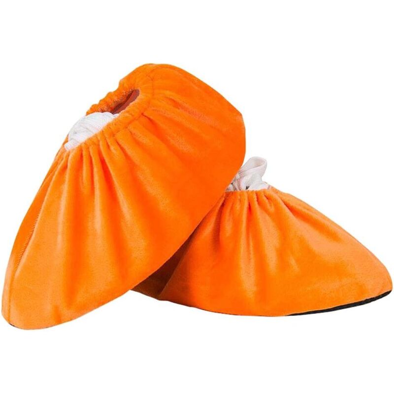 5 paires de surchaussure couvre, convient aux adultes avec des pointures 37 à 43 - Orange