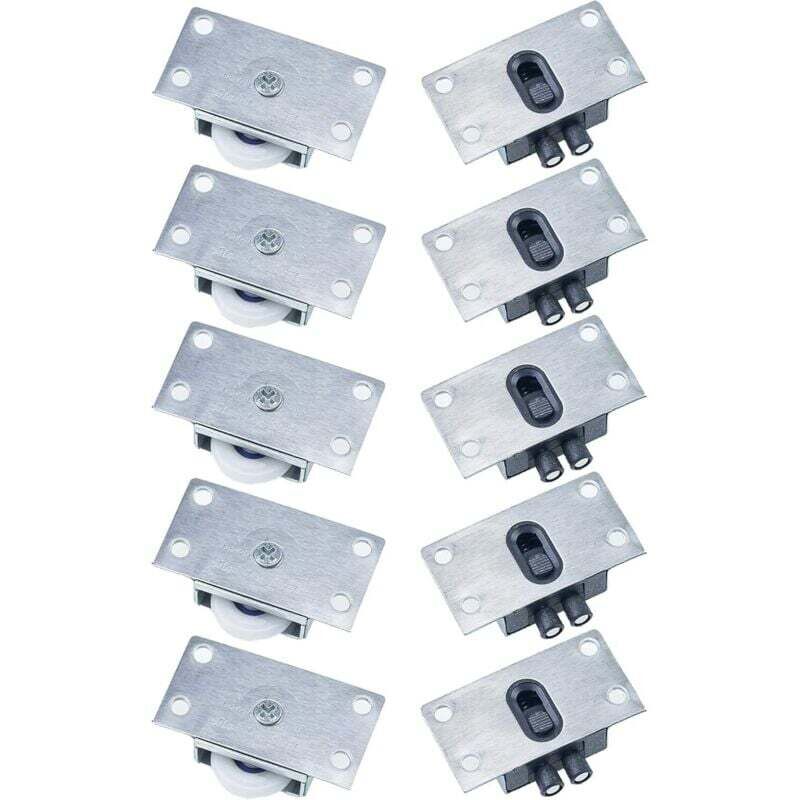 5 paires Galet de Roulement de Porte Coulissante Roues à Rouleaux pour Meubles de Fenêtre Anti-rouille Muet Pas Facile à Porter pour Armoire Armoire