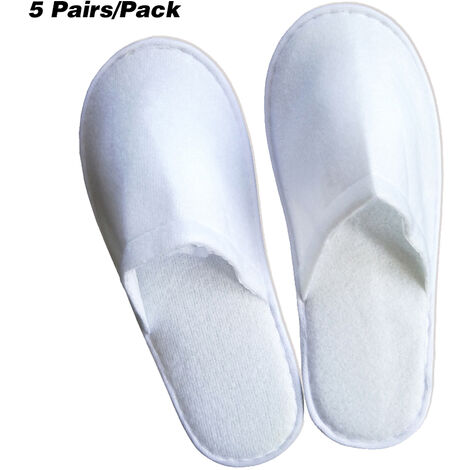 5 paires / sac Pantoufles jetables taille unique pour hommes et femmes