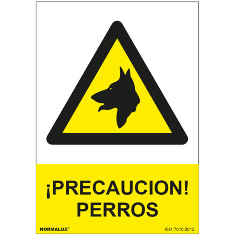 5 Panneau De Danger Precaución Perros Pvc 0,7mm 210x300mm Lumière Normale - NMZ