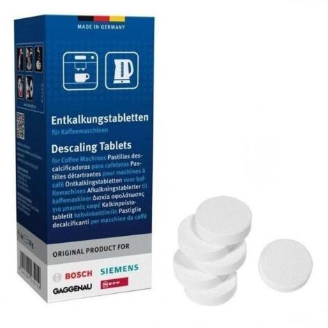 5 pastillas descalcificadoras Bosch 311864 / 311566 / TCZ6002 (6 uds.)