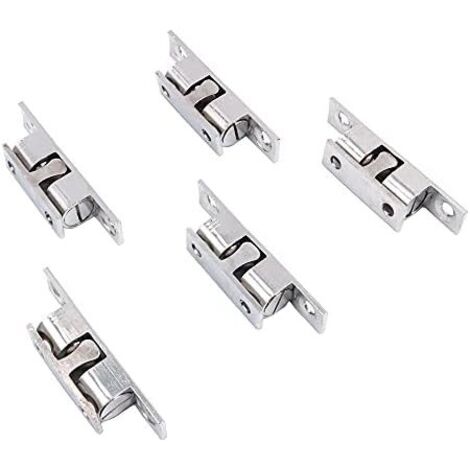 5 pcs Ball Catch Nickelé Réglable Double Boule De Tension Rouleau Loquet Quincaillerie pour Armoire Placard Meubles Porte (40 MM) -