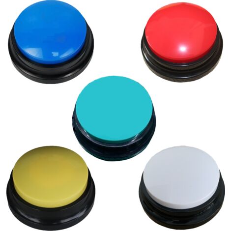 5 pcs Boutons de chien pour la communication Boutons enregistrables vocaux Chien pour les mots et les boutons de réponse