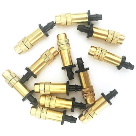 5 Pcs Brass Garden Misting Sprayer Nozzles 0.2-0.7L/min 3.7cm