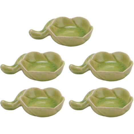 5 Pcs Ceramic Tea Lights Candle Holder Bowl Cracked Ice Pattern Multi Purpose Essential Oil Dish Incense Holder Bowl