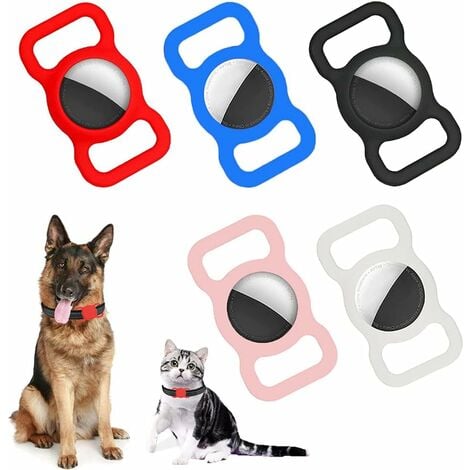 Kit collier et coque pour Apple AirTag chien chat pendentif case pour Apple  localisateur AirTag noir