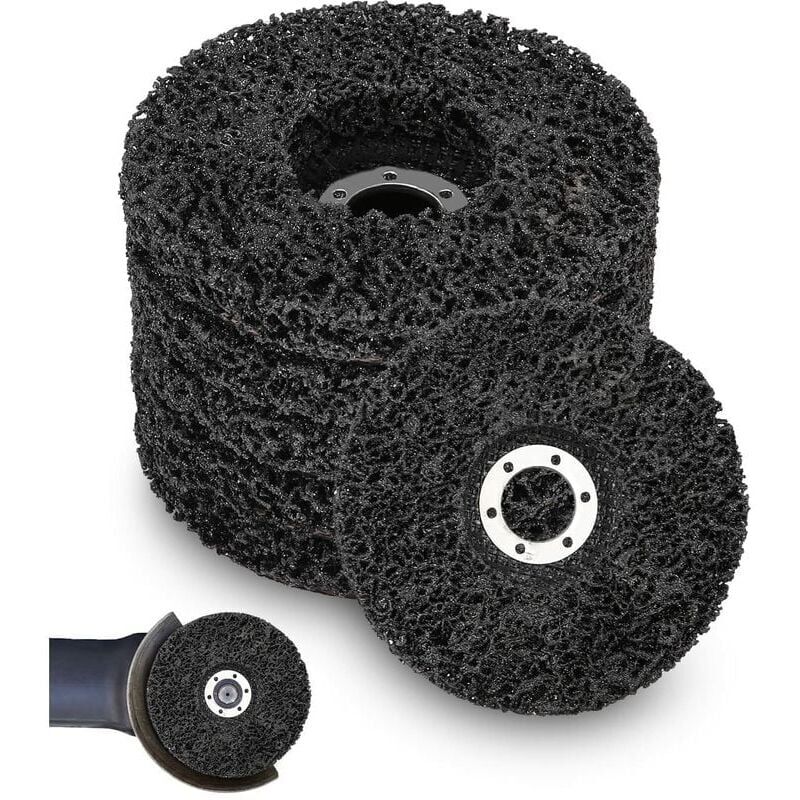 SNQ - 5 Pcs Disque Meuleuse,125 x 22 mm, Disque Abrasif pour Meuleuse D'angle, Disque de Nettoyage Abrasif csd disques de nettoyage grossier pour