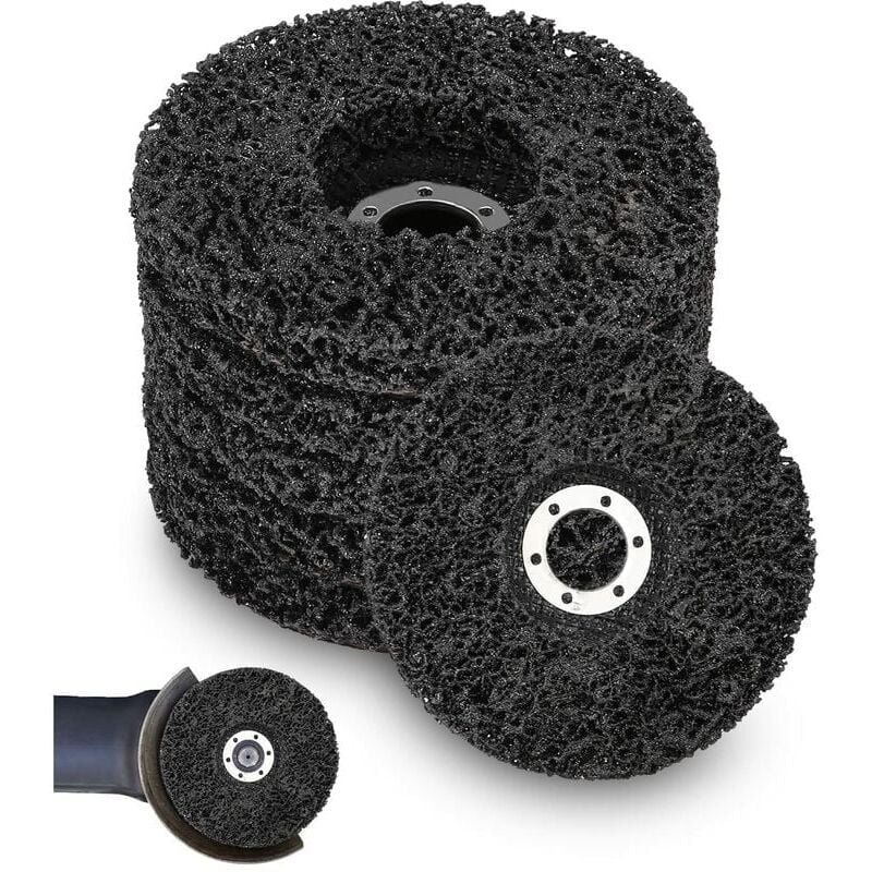 SNQ - 5 Pcs Disque Meuleuse,125 x 22 mm, Disque Abrasif pour Meuleuse D'angle, Disque de Nettoyage Abrasif csd disques de nettoyage grossier pour