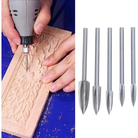 5 pcs/Ensemble Sculpture sur Bois et Gravure Foret Fraise Fraise Racine Sculpture Outils pour Bricolage Travail du Bois Sculpture Outil de Sculpture