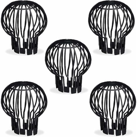 5 pcs Filtre pour Descente de Gouttière, Gardes de Gouttière, Garde les Gouttières non Obstruées par des feuilles, de la mousse, de la boue, des boules et autres débris