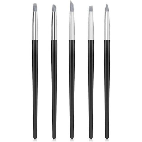 5 Pcs Flexible Silicone Brush Clay Sculpting Pen Sculpting Brushes For Clay Shaper Rubber Tips Modeling Tools DIY Craft For Engraving Painting Manicure