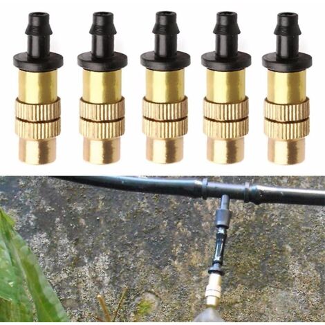 5 Pcs Garden Adjustable Brass Watering Misting Sprayer Sprinkler Nozzles