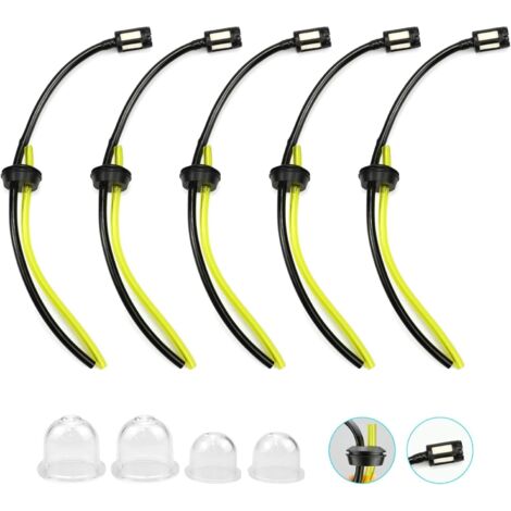 5 Pcs Kits de Joints Tuyau Carburant pour Débroussailleuse Longueur 24cm Filtre Essence Debroussailleuse Tondeuse, Souffleur, Tronçonneuse -