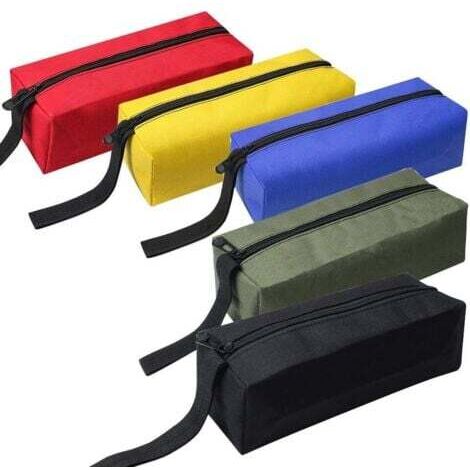 5 Pcs Pack Fermetures éclair Utilitaire impermeabile en Tissu Pochettes/Plus Petite des vis Clous Outils Les organisateurs Bourse/Trousse boulons et écrous Sac Régler