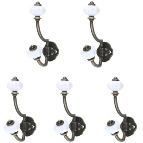 ABCRITAL 5 Pcs Patère Antique Crochet Mural Cintre Simple Porte-Manteau Rétro Décorations De Capuchon Patères Murales Crochets Rustiques Crochets Muraux Rétro Patères Décoratives Clé À