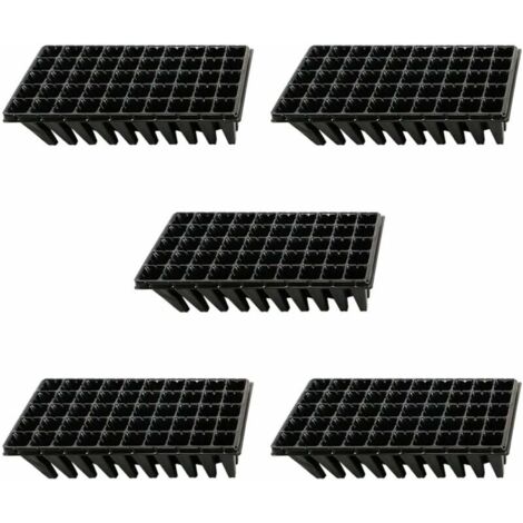 5 Pcs Plateaux de Semences 50 Cellules Semis Plateau de Démarrage Jardinage Germination Plateau Plante Kit de Démarrage pour La Propagation des Semis Noir