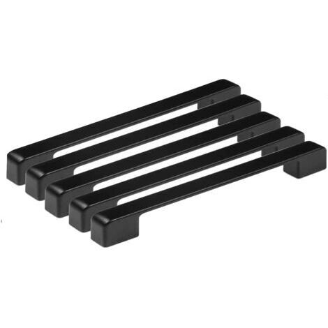 5 pcs Poignee de Meuble Cuisine Noir , Poignée Meubles Entraxe 192mm, Poignet Carrée de Porte d'Armoire Moderne pour Tiroirs, Armoires, Placards, Bureaux