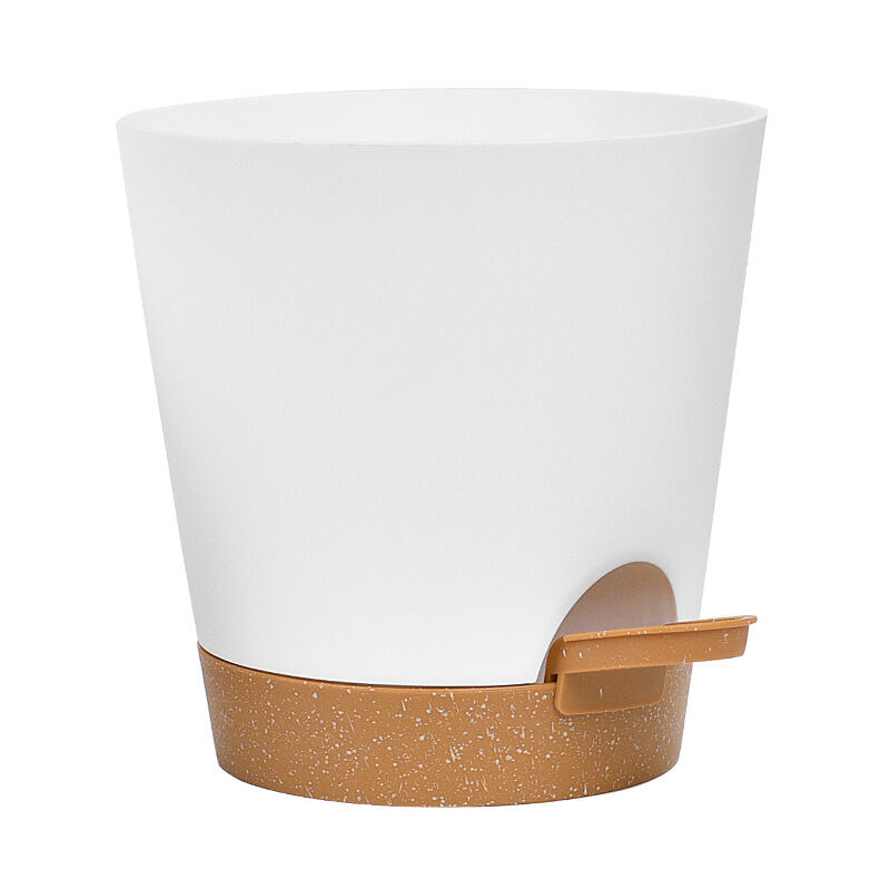 Ahlsen - 5 Pcs Pots de Fleurs en Plastique blanc Auto Arrosant, Petit Pot de Fleur de Système d'arrosage Convient aux Jardins