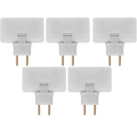 5 PCS Prise Plate Convertisseur de Prise sans Fil 180 Degrés de Rotation 1 à 3 Adaptateur de Prise UE 110-250V pour Placer derrière Les Meubles.