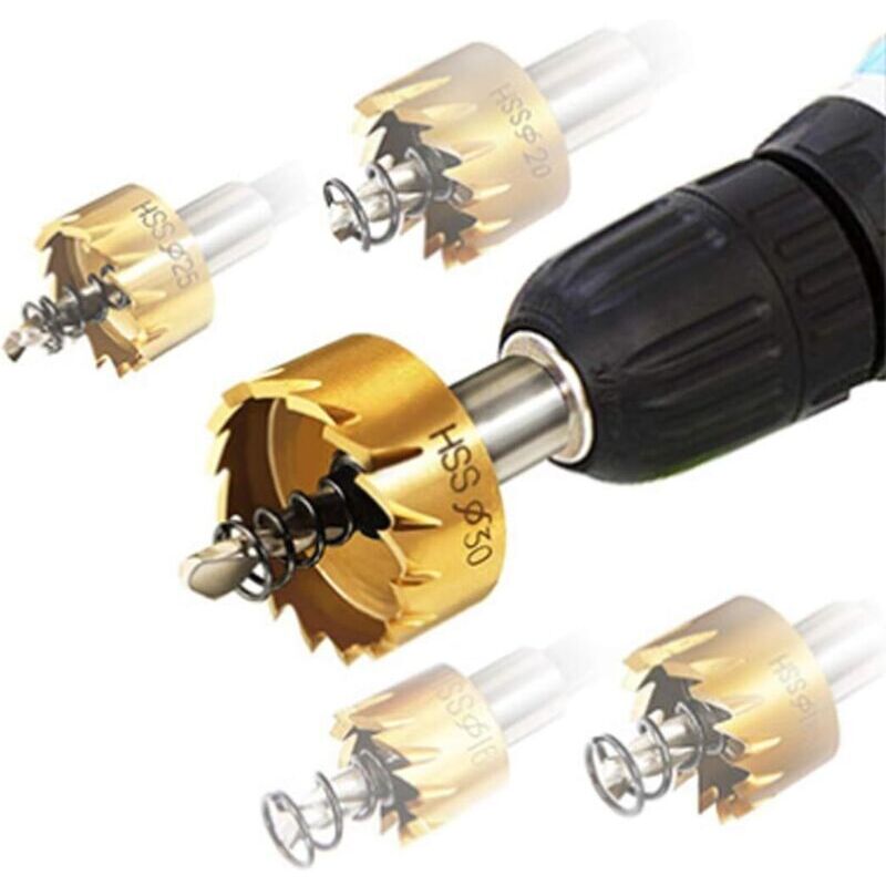 5 Pcs Scie À Cloche HSS Acier Cobalte HSS Scie Cloche en Acier Inoxydable, Perçage De Métal pour Outils Électriques De Forage À Métaux 16Mm 18.5Mm