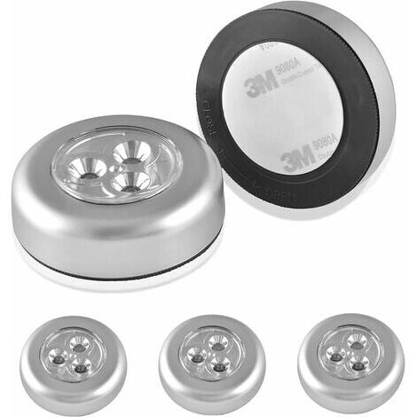5 Pcs Spots Lampe LED sans Fil, Lampe Autocollante à Piles, Éclairage sous Meuble à Lumière Froid, Lampe de Placard/Dressing/Armoire/Cave/Cuisine/Entrée/Penderie/Vitrine d’exposition/Bar/Évier