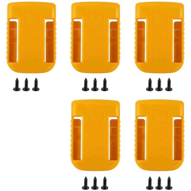 5 PCS Tool Support de Batterie pour Dewalt Couvercle de Batterie Clip de Ceinture Support de Batterie Support sur étagère Clips de Batterie muraux
