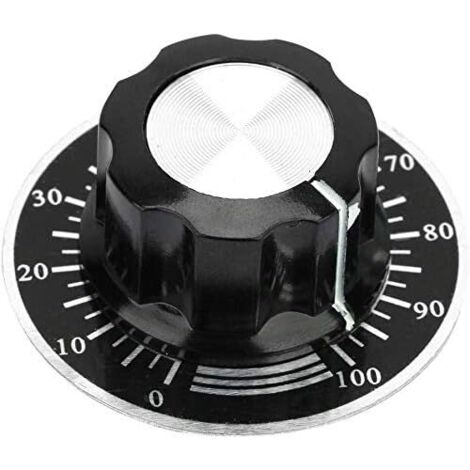 5 perillas de potenciómetro de 6 mm con placa de escala digital