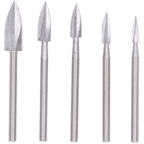 5 pezzi 3 coltelli da intaglio per flauto in legno, punte per rettifica per incisione in acciaio ad alta velocità per la lavorazione del legno