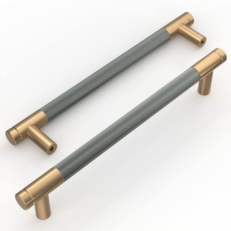 5 pezzi da 160 mm in lega di oro grigio oro maniglie per mobili da cucina con viti per scrivanie, cassetti, armadi e credenze