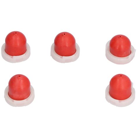 5 pezzi di bulbo di adescamento rosso per carburatore con foro, ricambi per carburatore di motosega, accessorio di ricambio per carburatore di motosega a benzina per 494408 694394