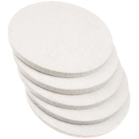 5 pezzi di feltro di lana per lucidatura 125 mm x 10 mm (L x P) per vetro, plastica, metallo, marmo, cucina, bagno, levigatrice orbitale casuale