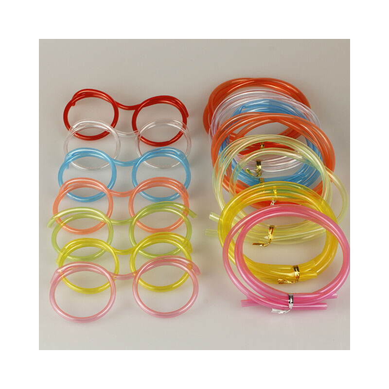 5 pezzi divertenti bicchieri di paglia morbidi