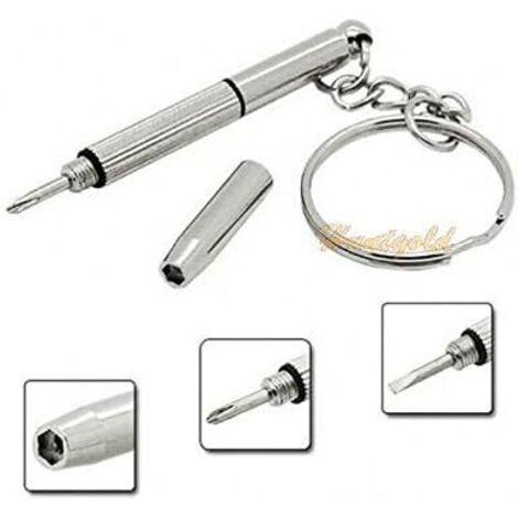 5 pezzi Mini cacciavite portatile multifunzionale per occhiali, orologi, gadget e utensili manuali per la riparazione