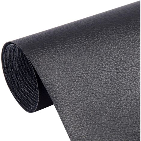 5 Pezzi Patch di riparazione in pelle, Kit di patch in pelle, Pelle autoadesiva, Patch in pelle autoadesivo, per sedile auto, divano, mobili, giacca, 20 x 30 CM (Nero).