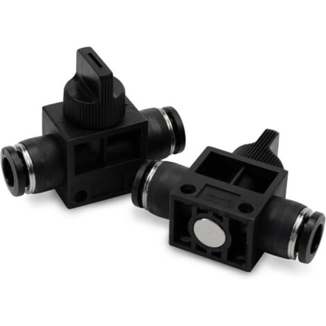 5 pezzi Tubo da 10 mm OD Valvola a sfera per controllo del flusso d'aria Raccordo pneumatico dritto a innesto rapido