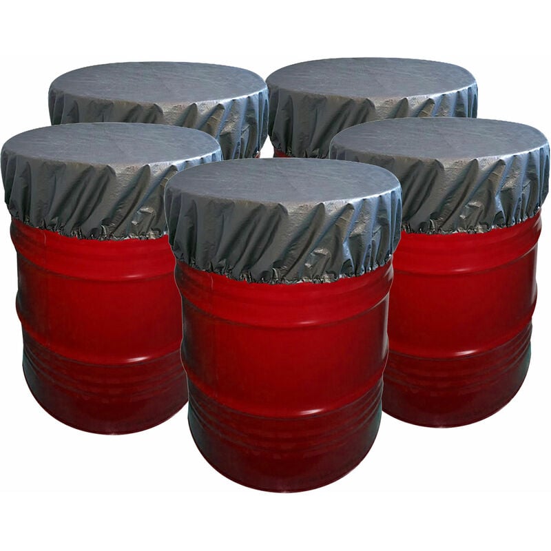 5 pièces Couvercle de baril housse de protection baril de pétrole baril de pluie de 60cm pour baril de 200L